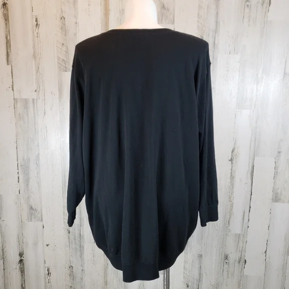 Torrid Black Long Sleeve V-Neck Top Size 5X - Picture 2 of 5